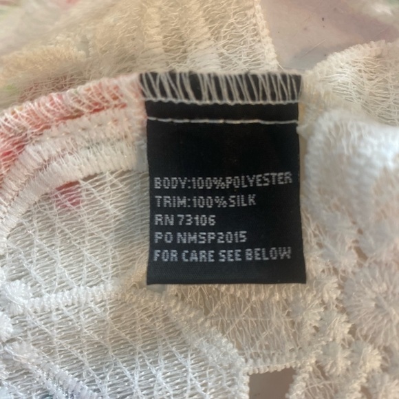 Michael Simon Orange Ivory Cut Out Lace Floral Blazer Jacket SZ Petite PS - Picture 8 of 10